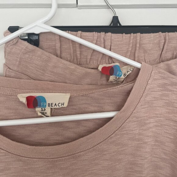 FREE PEOPLE Beach Sweatpants and Sweatshirt Set in Rose Pearl - Picture 4 of 14